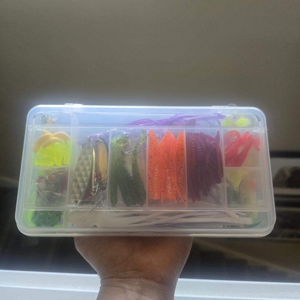 Fishing Lure Set with Tackle Box